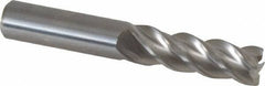 Guhring - 3/8", 1" LOC, 3/8" Shank Diam, 2-1/2" OAL, 4 Flute, Solid Carbide Square End Mill - Single End, Uncoated, Spiral Flute, 40/42° Helix, Centercutting, Right Hand Cut, Right Hand Flute, Series 3077 - A1 Tooling