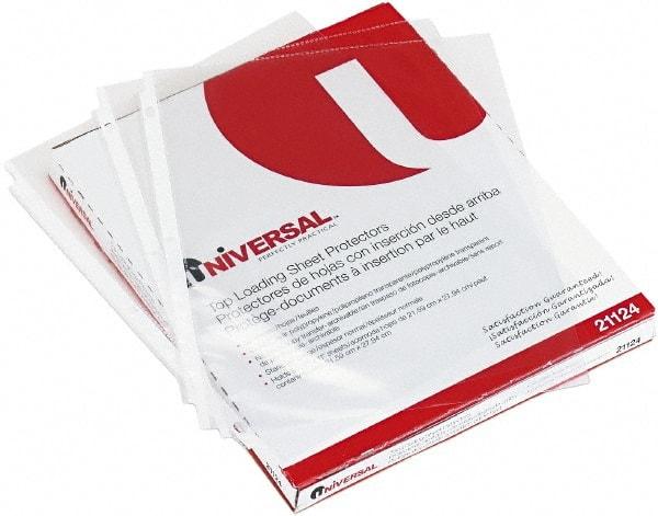 UNIVERSAL - 50 Piece Clear Sheet Protectors-Ring Binder - 11" High x 8-1/2" Wide - A1 Tooling