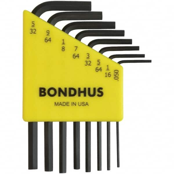 Bondhus - Hex Key Sets Tool Type: Hex Handle Type: L-Key Short Arm - A1 Tooling