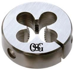 OSG - 7/16-20 UNF Thread, 2" Outside Diam High Speed Steel Round Die - 5/8" Thick, Right Hand Thread, Adjustable - Exact Industrial Supply