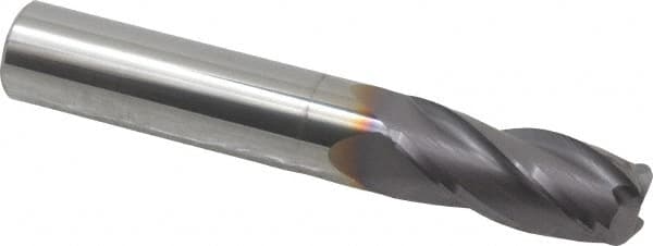 Niagara Cutter - 7/16", 4 Flute, Single End, Solid Carbide, 0.09" Corner Radius End Mill - 2-3/4" OAL, 30° Helix, Right Hand Flute, 1" LOC, Right Hand Cut - A1 Tooling