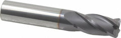 Niagara Cutter - 5/8", 4 Flute, Single End, Solid Carbide, 0.09" Corner Radius End Mill - 3-1/2" OAL, 30° Helix, Right Hand Flute, 1-1/4" LOC, Right Hand Cut - A1 Tooling