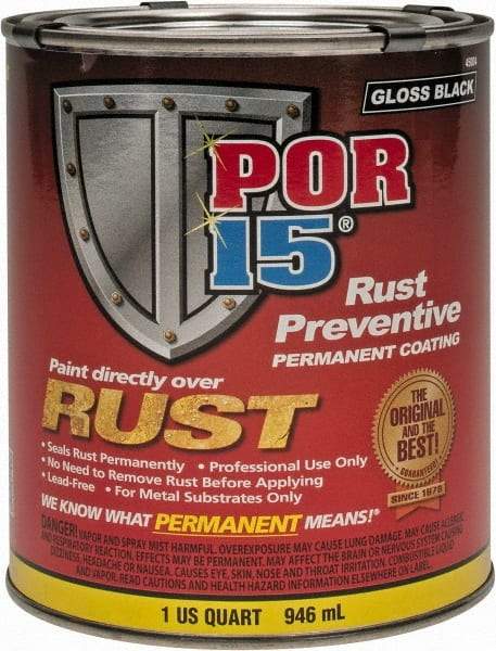 POR-15 - 1 Quart, Black, Rust Preventative Paint - Comes in Can - A1 Tooling