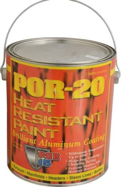 POR-15 - 1 Gal Aluminum Automotive Heat Resistant Paint - 1,200°F Max Temp, Comes in Can with Handle - A1 Tooling