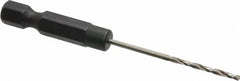 Cle-Line - 1/16" High Speed Steel, 118° Point, Hex Shank Maintenance Drill Bit - A1 Tooling