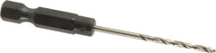 Cle-Line - 5/64" High Speed Steel, 118° Point, Hex Shank Maintenance Drill Bit - A1 Tooling