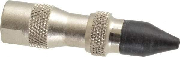 Coilhose Pneumatics - 125 Max psi Rubber Push Button Blow Gun - 1/4 NPT, 3" Tube Length, Nickel Plated Brass - A1 Tooling