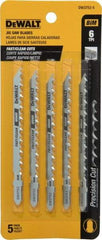 DeWALT - 4" Long, 6 Teeth per Inch, Cobalt Jig Saw Blade - Toothed Edge, 1/4" Wide x 0.06" Thick, T-Shank - A1 Tooling