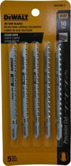 DeWALT - 4" Long, 10 Teeth per Inch, Cobalt Jig Saw Blade - Toothed Edge, 1/4" Wide x 0.06" Thick, T-Shank - A1 Tooling