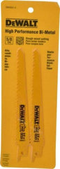 DeWALT - 6" Long, Bi-Metal Reciprocating Saw Blade - Tapered Profile, 5 to 8 TPI, Toothed Edge, Universal Shank - A1 Tooling