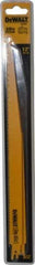 DeWALT - 12" Long, Bi-Metal Reciprocating Saw Blade - Tapered Profile, 5 to 8 TPI, Toothed Edge, Universal Shank - A1 Tooling