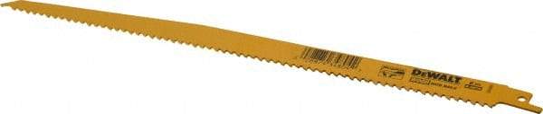 DeWALT - 12" Long, Bi-Metal Reciprocating Saw Blade - Tapered Profile, 6 TPI, Toothed Edge, Universal Shank - A1 Tooling