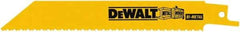 DeWALT - 6" Long, Bi-Metal Reciprocating Saw Blade - Straight Profile, 10 to 14 TPI, Toothed Edge, Universal Shank - A1 Tooling