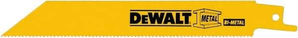 DeWALT - 4" Long, Bi-Metal Reciprocating Saw Blade - Straight Profile, 14 TPI, Toothed Edge, Universal Shank - A1 Tooling