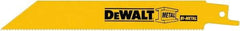 DeWALT - 6" Long, Bi-Metal Reciprocating Saw Blade - Straight Profile, 14 TPI, Toothed Edge, Universal Shank - A1 Tooling