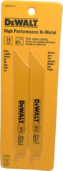 DeWALT - 6" Long x 3/4" Thick, Bi-Metal Reciprocating Saw Blade - Straight Profile, 24 TPI, Toothed Edge, Universal Shank - A1 Tooling