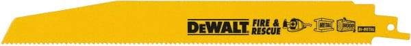 DeWALT - 6" Long, Bi-Metal Reciprocating Saw Blade - Straight Profile, 14 TPI, Toothed Edge, Universal Shank - A1 Tooling