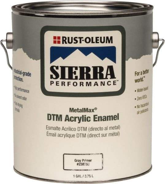 Rust-Oleum - 1 Gal Semi Gloss Gray Acrylic Enamel Primer - 180 to 545 Sq Ft/Gal, <0 gL Content, Direct to Metal, Quick Drying - A1 Tooling