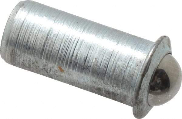 Gibraltar - 0.394" Body Length x 3/16" Body Diam, 1 Lb Init to 2.5 Lb Final End Force, Steel Press Fit Ball Plunger - 5/32" Ball Diam, 0.058" Max Ball Reach, 0.04" Flange Thickness - A1 Tooling