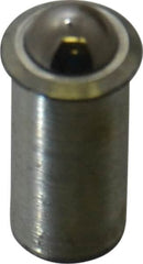 Gibraltar - 0.0643" Body Length x 5/16" Body Diam, 2 Lb Init to 5 Lb Final End Force, Steel Press Fit Ball Plunger - 1/4" Ball Diam, 0.09" Max Ball Reach, 0.045" Flange Thickness - A1 Tooling