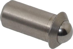 Gibraltar - 0.0394" Body Length x 3/16" Body Diam, 2 Lb Init to 5 Lb Final End Force, Stainless Steel Press Fit Ball Plunger - 5/32" Ball Diam, 0.058" Max Ball Reach, 0.04" Flange Thickness - A1 Tooling