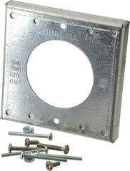 Hubbell Wiring Device-Kellems - Electrical Outlet Box Steel Raised Cover - 4" Overall Width - A1 Tooling