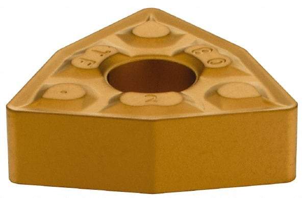 Iscar - WNMG432 TF Grade IC9250 Carbide Turning Insert - TiCN/Al2O3/TiN Finish, 80° Trigon, 1/2" Inscr Circle, 3/16" Thick, 1/32" Corner Radius - A1 Tooling