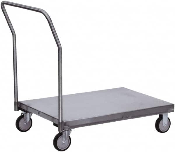 Jamco - 1,200 Lb Capacity Stainless Steel Platform Truck - Stainless Steel Deck, 30" OAW, 60" Platform Length, Urethane Casters - A1 Tooling