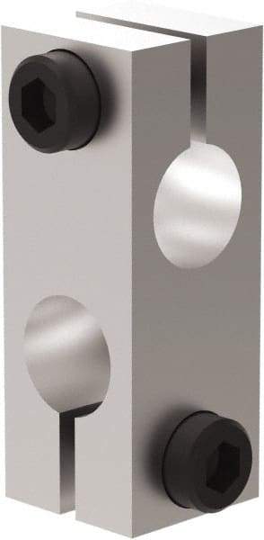 De-Sta-Co - Aluminum Round Tooling Cross Transition Block - 51mm OAL x 22.86mm OAH x 22.86mm OAW, 10 Ft/Lb Max Load - A1 Tooling