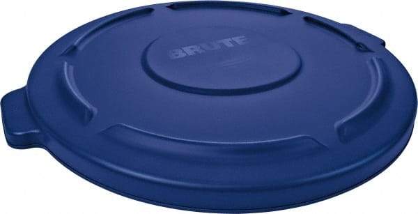 Rubbermaid - Round Lid for Use with 44 Gal Round Trash Cans - Blue, Plastic, For 2643 Brute Trash Cans - A1 Tooling