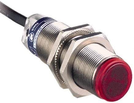 Telemecanique Sensors - Cable Connector, 15m Nominal Distance, Shock and Vibration Resistant, Through Beam Photoelectric Sensor - 12 to 24 VDC, 500 Hz, Nickel Plated Brass, 1.81 Inch Long x 0.71 Inch Wide - A1 Tooling