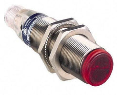 Telemecanique Sensors - 4 Pin M12 Connector, 30m Nominal Distance, Shock and Vibration Resistant, Through Beam Photoelectric Sensor - 12 to 24 VDC, 250 Hz, Brass, 76mm Long x 18mm Wide x 7 Inch High - A1 Tooling