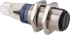 Telemecanique Sensors - 4 Pin M12 Connector, 4m Nominal Distance, Shock and Vibration Resistant, Retroreflective Photoelectric Sensor - 12 to 24 VDC, 500 Hz, Nickel Plated Brass, 2.36 Inch Long x 0.71 Inch Wide - A1 Tooling