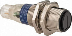 Telemecanique Sensors - 4 Pin M12 Connector, 4 Nominal Distance, Shock and Vibration Resistant, Retroreflective Photoelectric Sensor - 12 to 24 VDC, 500 Hz, Nickel Plated Brass, 2.36 Inch Long x 0.71 Inch Wide - A1 Tooling