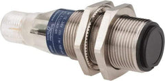 Telemecanique Sensors - 4 Pin M12 Connector, 15m Nominal Distance, Shock and Vibration Resistant, Through Beam Photoelectric Sensor - 12 to 24 VDC, 500 Hz, Nickel Plated Brass, 2.36 Inch Long x 0.71 Inch Wide - A1 Tooling