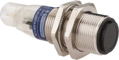 Telemecanique Sensors - 4 Pin M12 Connector, 15m Nominal Distance, Shock and Vibration Resistant, Through Beam Photoelectric Sensor - 12 to 24 VDC, 500 Hz, Nickel Plated Brass, 2.36 Inch Long x 0.71 Inch Wide - A1 Tooling