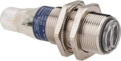 Telemecanique Sensors - 4 Pin M12 Connector, 0.1m Nominal Distance, Shock and Vibration Resistant, Diffused Photoelectric Sensor - 12 to 24 VDC, 500 Hz, Nickel Plated Brass, 2.36 Inch Long x 0.71 Inch Wide - A1 Tooling