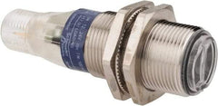 Telemecanique Sensors - 4 Pin M12 Connector, 0.1m Nominal Distance, Shock and Vibration Resistant, Diffused Photoelectric Sensor - 12 to 24 VDC, 500 Hz, Nickel Plated Brass, 2.36 Inch Long x 0.71 Inch Wide - A1 Tooling