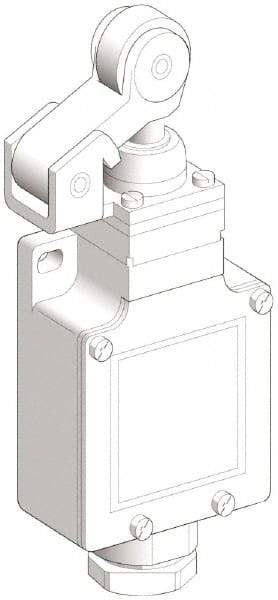 Telemecanique Sensors - DP, NC/NO, 240 VAC, Screw Terminal, Roller Plunger Actuator, General Purpose Limit Switch - IP66 IPR Rating - A1 Tooling