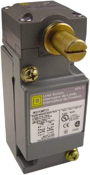 Square D - DPDT, NC/NO, 600 VAC at 1.20 Amp, 600 VDC at 0.10 Amp, Screw Terminal, Rotary Head Actuator, General Purpose Limit Switch - 1, 2, 4, 6, 12, 13, 6P NEMA Rating, IP66 IPR Rating - A1 Tooling