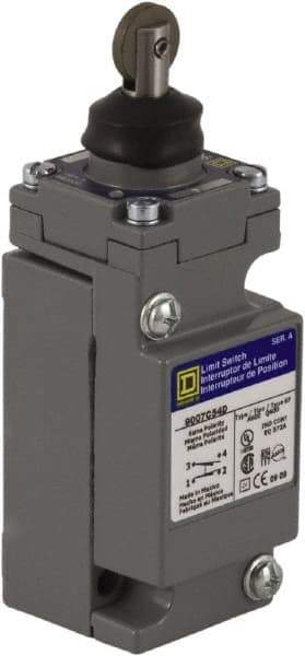 Square D - SPDT, NC/NO, 600 Volt Screw Terminal, Roller Plunger Actuator, General Purpose Limit Switch - 1, 2, 4, 6, 12, 13, 6P NEMA Rating, IP67 IPR Rating - A1 Tooling