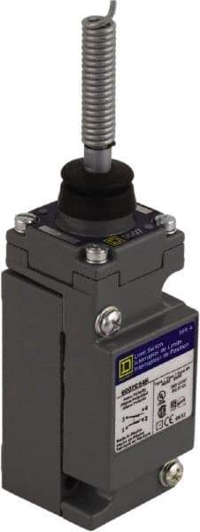 Square D - SPDT, NC/NO, 600 VAC at 1.20 Amp, 600 VDC at 0.10 Amp, Screw Terminal, Steel Spring Actuator, General Purpose Limit Switch - 1, 2, 4, 6, 12, 13, 6P NEMA Rating, IP66 IPR Rating - A1 Tooling