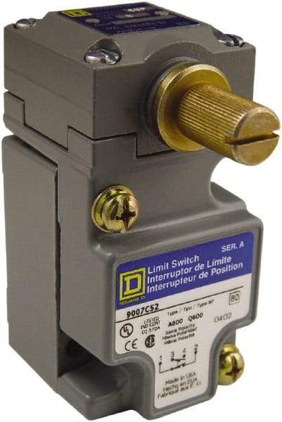 Square D - SPDT, NC/NO, Multiple VAC Levels, Screw Terminal, Rotary Head Actuator, General Purpose Limit Switch - 1, 2, 4, 6, 12, 13, 6P NEMA Rating, IP66 IPR Rating - A1 Tooling