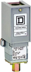 Square D - 1 NEMA Rated, SPDT, 3 to 150 psi, Electromechanical Pressure and Level Switch - Fixed Pressure, 120 VAC at 6 Amp, 125 VDC at 0.22 Amp, 240 VAC at 3 Amp, 250 VDC at 0.27 Amp, 1/4 Inch Connector, Screw Terminal, For Use with 9012G - A1 Tooling