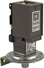 Square D - 1 NEMA Rated, SPDT, 0.2 to 10 psig, Electromechanical Pressure and Level Switch - Exact Industrial Supply