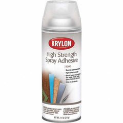 Krylon - 11 oz Aerosol Clear Spray Adhesive - High Tack, 120°F Heat Resistance, 15 Sq Ft Coverage, High Strength Bond, 120 min Max Bonding Time, Flammable - A1 Tooling