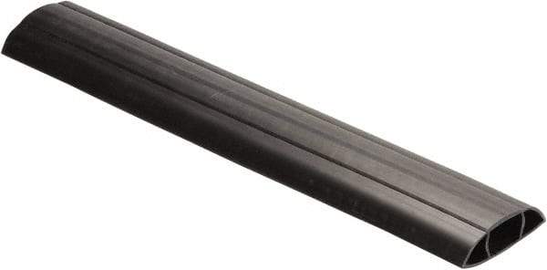 Hubbell Wiring Device-Kellems - 1 Channel, 5 Ft Long, 1-1/4" Max Compatible Cable Diam, Black PVC On Floor Cable Cover - 142.24mm Overall Width x 43.18mm Overall Height, 45.98mm Channel Width x 1-1/4" Channel Height - A1 Tooling