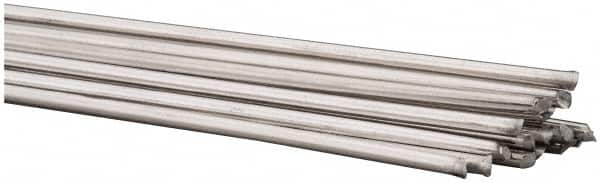 Welding Material - 36 Inch Long, 3/32 Inch Diameter, Bare Coated, Aluminum, TIG Welding and Brazing Rod - 1 Lb., Industry Specification 4043 - Exact Industrial Supply