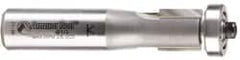 Amana Tool - 1/2" Cut Diam, 1/2" Length of Cut, 2 Flute Overhang Trim Edge Profile Router Bit - Carbide-Tipped, 1/2" Shank Diam, 2-5/8" OAL, Uncoated - A1 Tooling