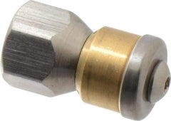 Value Collection - 3,000 psi Rotating, Sewer Pressure Washer Nozzle - 8mm Orifice Diam, 1/4" Thread - A1 Tooling